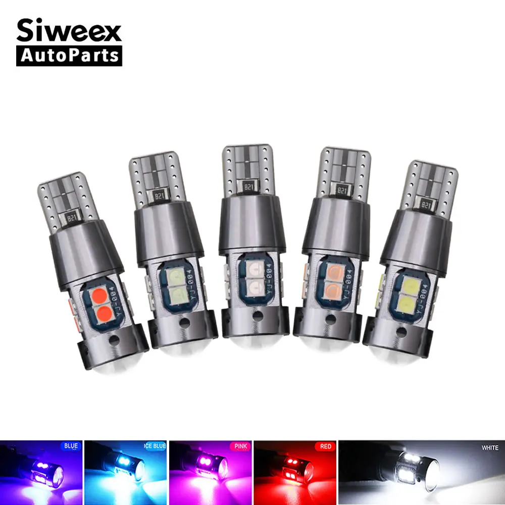 

T10 LED Light W5W 10 3030 SMD White Ice Blue Pink Red For Truck Car Canbus 12V - 28V No Electrode Clearance Lamp Reading Bulb