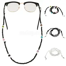 Регулируемые женские очки шнур ремешок для солнцезащитных очков очки цепи очки- прозрачный/черный