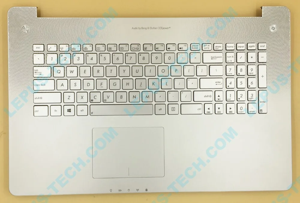 New Genuine English US Backlight keyboard for Asus N750 N750J N750JK N750JV Topcase with Silver Palmrest and touchpad