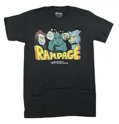 Rampage Мужская футболка-классический проблемных произведений искусства среднего пути большой