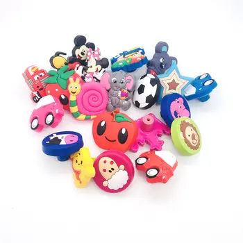 Cartoon Animal Pulls for Cabinets Dressers Soft Drawer Knobs for Kitchen Kids Room Baby Nursery Furniture Decor Door Pull Handle