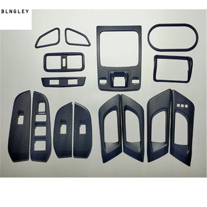 

Free shipping 1lot ABS Carbon fiber grain Interior decoration cover for 2015-2017 Subaru Outback car accessories