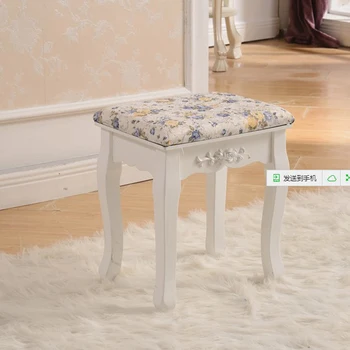 

European Dressing Stool White French Makeup Stool Simple Dressing Table Stool Nail Change Shoes Stool Garden
