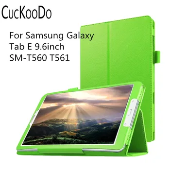 

CucKooDo 100Pcs/lot For Samsung Galaxy Tab E 9.6 inch,Slim Folding Cover Case For Samsung Galaxy Tab E 9.6'' SM-T560 T561 Tablet