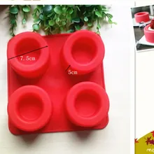 4 отверстия круглые силиконовые лоток для льда Мороженое формы