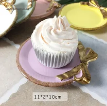 

Creative Hand Made Resin Round Tray Cake Plate Bedroom Desktop Items Jewelry Jewelry Cosmetics Lipstick Storage Plate Wholesale