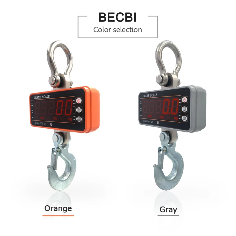 

BECBI Precision Weighing Scale 1ton Bascula LED Display 1000Kg Crane Scale Digital Scale Electronic Balanza Digital Terazi