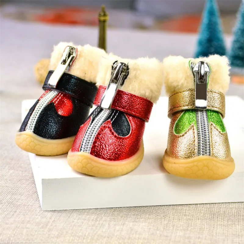 Pet autumn winter snow boots waterproof slip-resistant Dog shoes Pets Supplies Teddy Chihuahua