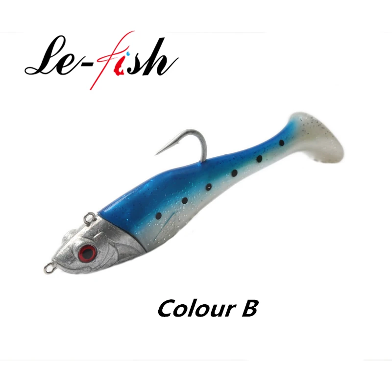 Le-Fish Giant Jigging Shad 210g/300g Sea Fishing Lure Soft Bait Artificial  Fishing Lure With VMC Hook Trolling Fishing Lure