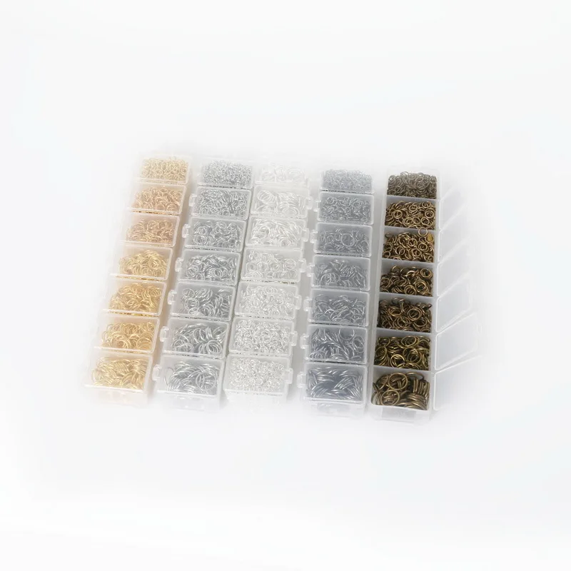 

1Box Gold/ Silver /Bronze/Black/Rhodium Plated Open Jump Rings 3mm-10mm Jewelry Findings Box Set for DIY Fashion Chains Necklace