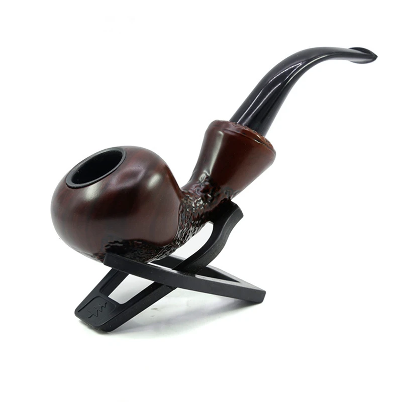 

Smoking Set Classic Wood Color Tobacco Pipe Acrylic Bent Cigarette Pipe Cigar Tube for Smoking Cigare Filter Good for Men's Gift