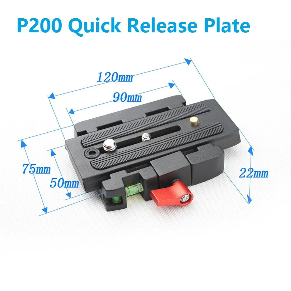 ГОРЯЧАЯ камера штатив монопод P200 QR алюминиевый сплав Зажим адаптер+ быстросъемная пластина для Manfrotto 501 500AH 701HDV 503HDV Q5