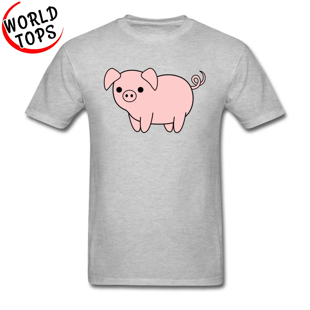 Pig Top T-shirts for Men cosie Father Day T Shirt Short Sleeve Discount Summer Tops Shirt O Neck Pure Cotton Drop Shipping Pig  grey