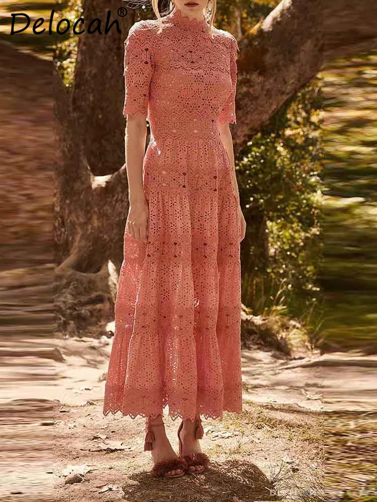 Delocah Women Spring Summer Dress Runway Fashion