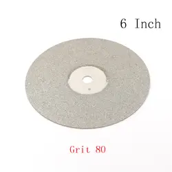 1 шт. покрытием шлифовальный диск плоский круг ограночного шлифовальные Pad 6 дюймов 80 алмазные