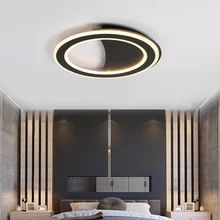 Round Minimalist Modern led Ceiling Lights For Living room Bedroom Indoor plafon led black/white led Ceiling Lamp light fixtures bwart new arrival black white minimalist led ceiling light for living study room bedroom aluminum modern led ceiling lamp