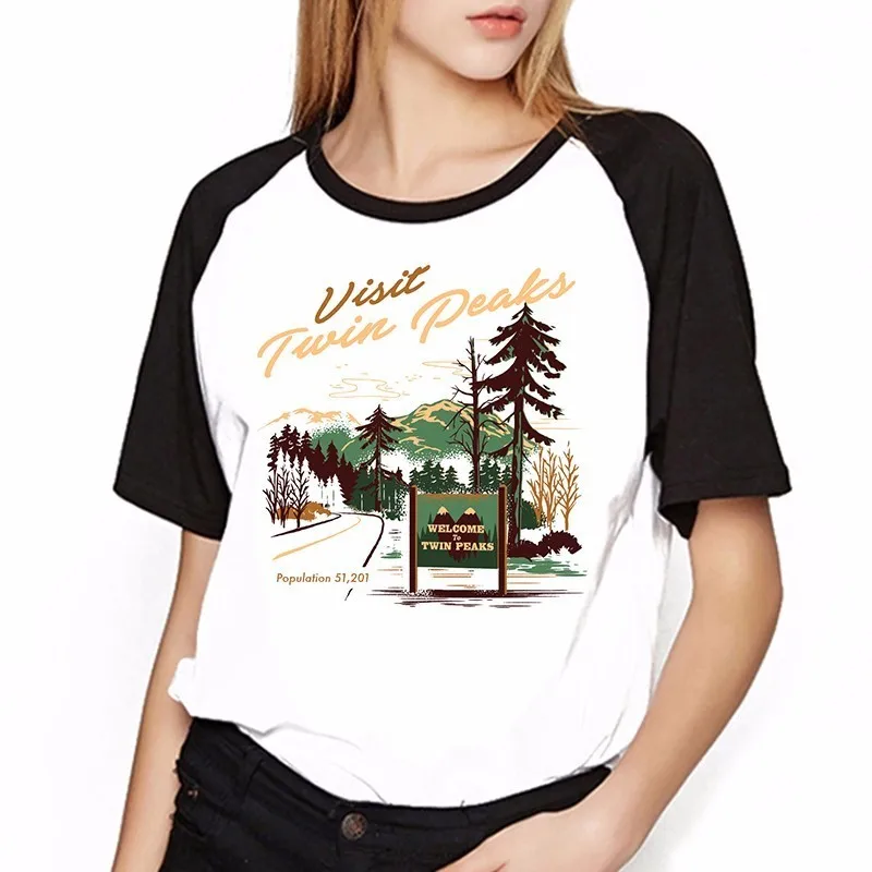 

Newest 2018 Twin Peaks T Shirt Women Movie Tv Shirt Female T Shirt Tumblr Clothes Graphic Tees Women Gothic Plus Size Tops