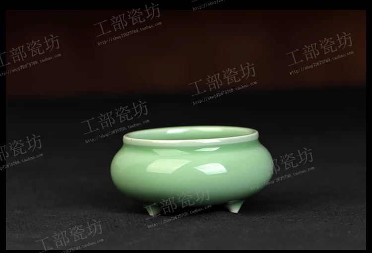 Longquan celadon ароматерапевтическая печь, керамическая медная крышка, ладан для печи, держатель для благовоний, медный santalwood, благовония в катушке