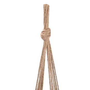 

4pcs Jute Rope Plant Holder Flower Pot Nursery Container Garden Home Balcony Hung Decor Hanging Basket Planters