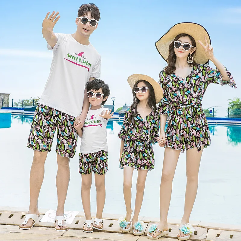 Mother Daughter Dresses Beach Clothing 