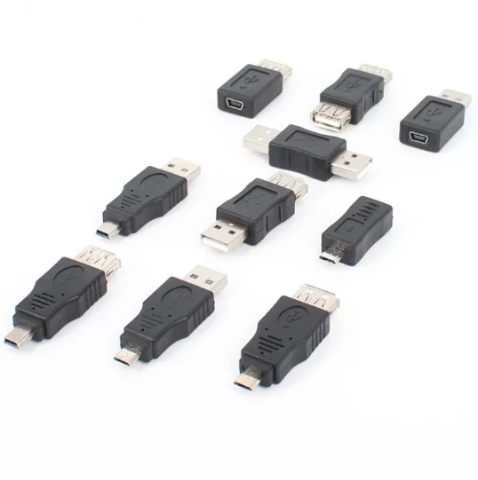 Высокое качество 10 шт. OTG 5pin F/M Mini USB Micro USB адаптер конвертер адаптер «Папа-мама» USB гаджеты