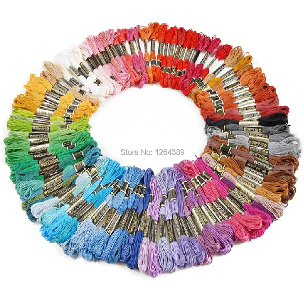 New 100 pieces Similar DMC cross threads cross stitch embroidery sewing