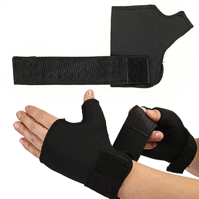 

1 Pair Half Finger Glove Soft Care Elastic Thumb Wrist Wrap Hand Support Brace Motorcycle Gloves Half Finger