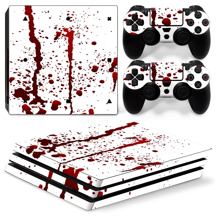 Для PS4 Pro консоль и двойной шок 4 контроллер кожи наклейка набор-кровавый Точка линия крови TN-P4Pro-0899