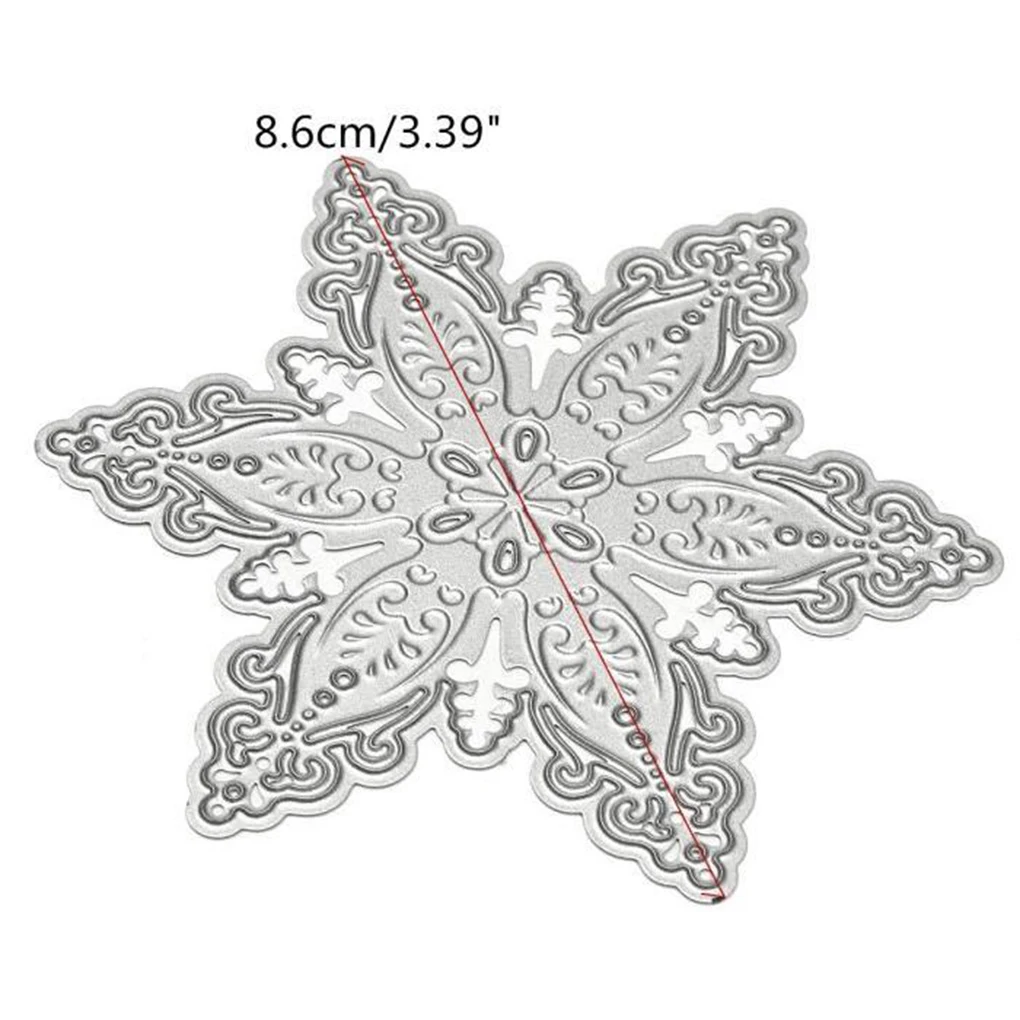 

Snowflake Shaped Scrapbooking Dies Cut Cutting Die Nesting Cards Papercraft Embossing Decoration Paper Cut