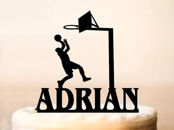 

Custom Name Basketball Cake Topper Sport Cake Topper Birthday Cake Topper Boy Birthday Gift Party Cake Decoration