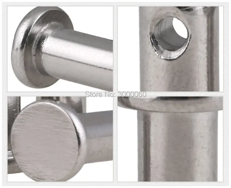 Details about   M3 A2 304 Stainless Steel Flat Head Round Clevis Pins 