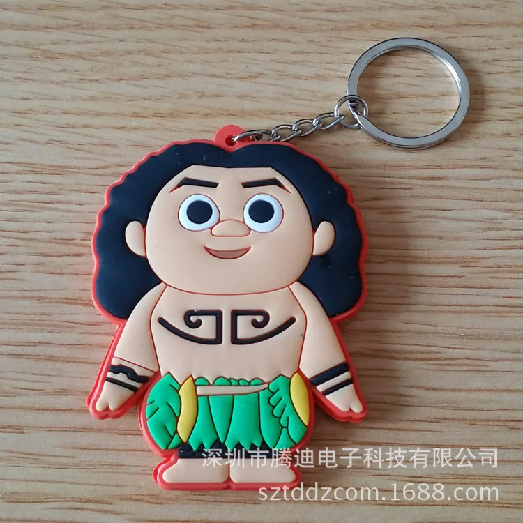 Moana Anime cosplay PVC llavero moda casual divertido lindo silicona para llave bolso encanto llavero joyería accesorios niños regalo Juguetes