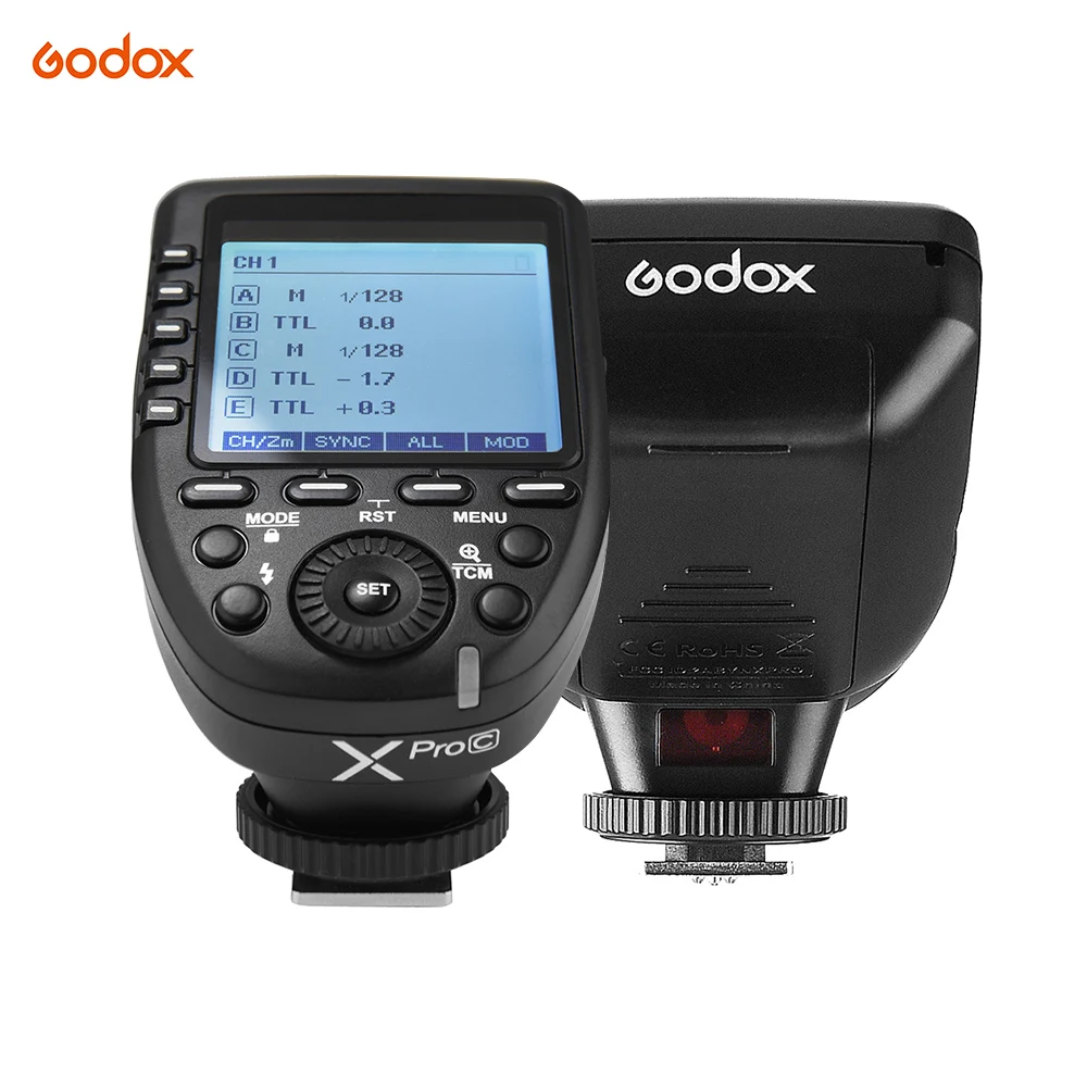 Spot Godox Xpro C E TTL II Flash Trigger Transmitter 2.4G Wireless for