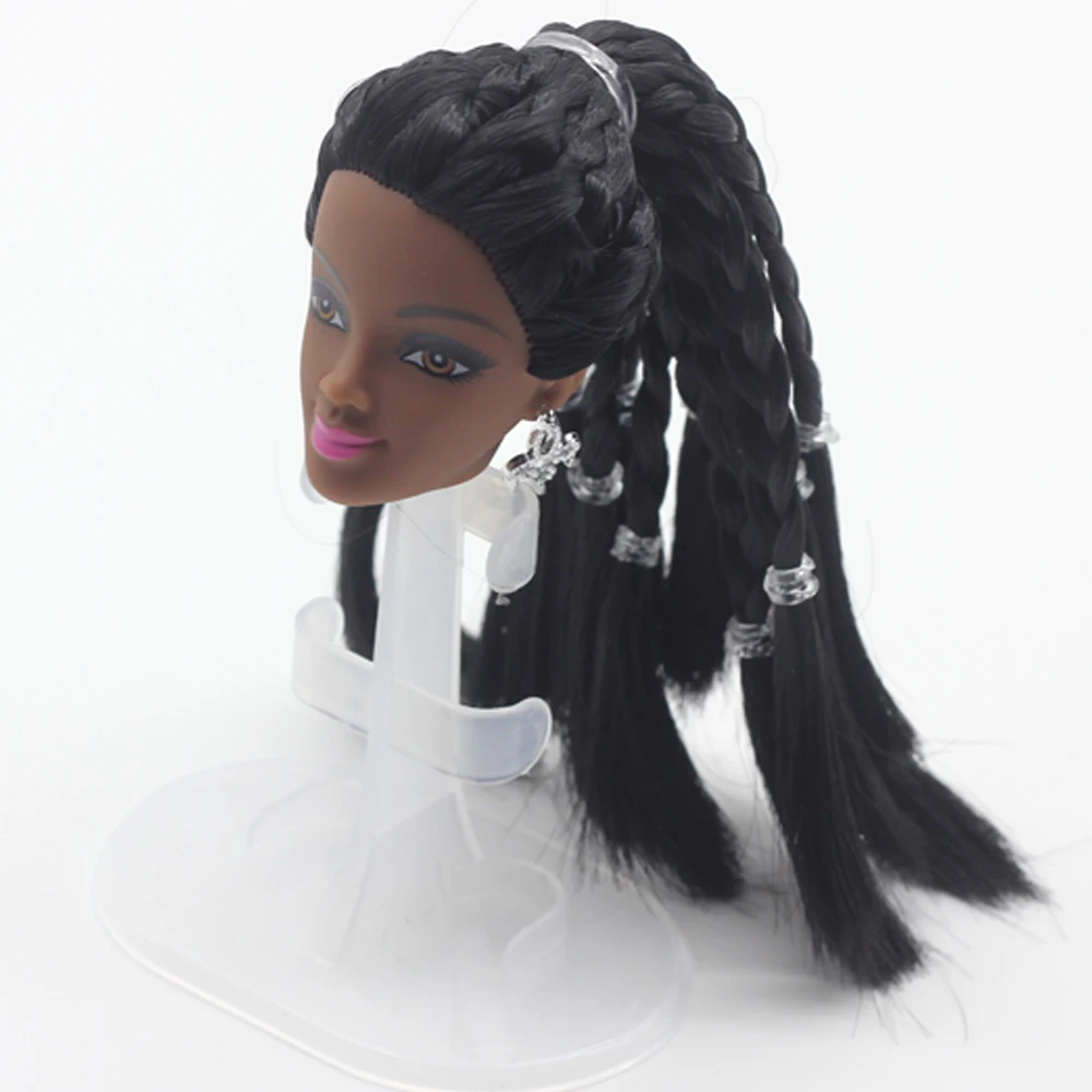 1 шт. черная кукла волосы голова для куклы Барби как для куклы FR Черный взрыв прическа Лучший DIY подарок для куклы для девочек
