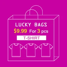 NADANBAO высокое качество случайный 3 шт большой сюрприз печатных женщин футболка эластичная ФУТБОЛКА МЕШКИ приносящие удачу подарок на Хэллоуин s-xl