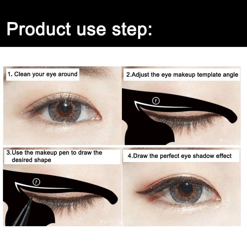 Сексуальная Кошка подводка для глаз трафарет для женщин Cat Line Pro Eye Makeup Tool Eye liner Eye Shadow образец руководства Shaper модель Начинающий эффективный