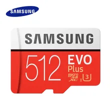 Samsung флэш-карта памяти C10 100 МБ/с. 512GB карта micro sd, карта памяти SDXC с Class10 UHS-I U3 4K 512 Гб TF карты