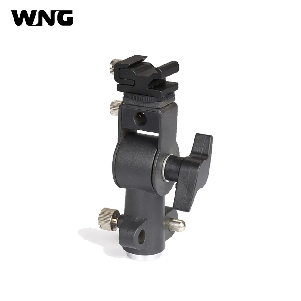 Hot Shoe Flash Mount Swivel Light Stand Bracket Umbrella Holder D Type