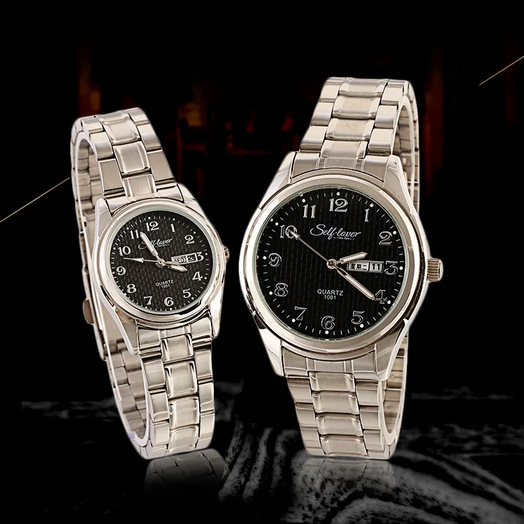 Men's and Women's Watch Trend New Double Calendar Leisure Couple Waterproof Quartz Watch Men's and Women's Watch Trend New Double Calendar Leisure Couple Waterproof Quartz Watch