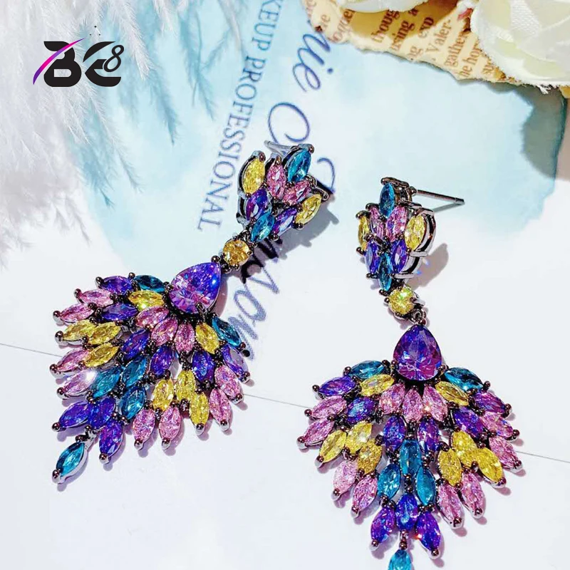 

Be 8 New Fashion AAA Cubic Zirconia Drop Earings Water Drop Design Dangle Earring for Women Jewelry Boucle D'oreille Femme E840