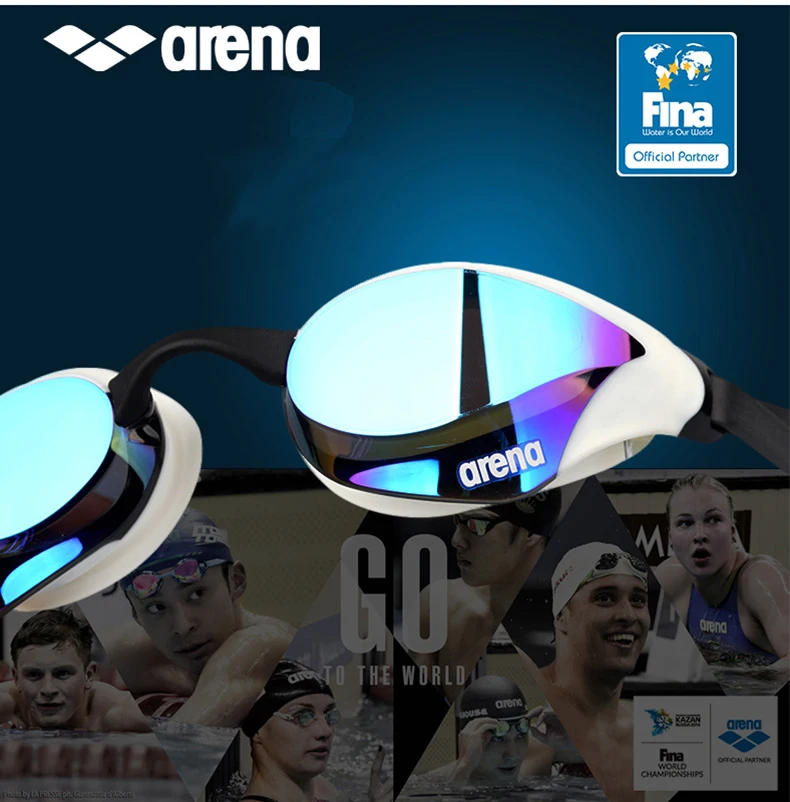 Профессиональные зеркальные плавательные очки для мужчин регулируемые