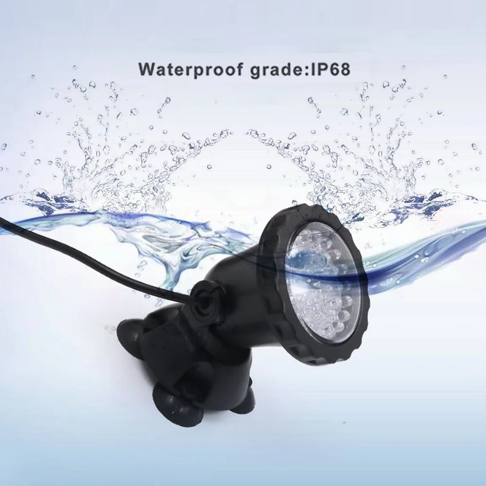 1 комплект 1/2/3/4 светильник подводный светодиодный прожектор светильник IP68 Водонепроницаемый RGB 36 светодиодный фонарь с эффектом воды для бассейны фонтаны воды для пруда аквариум