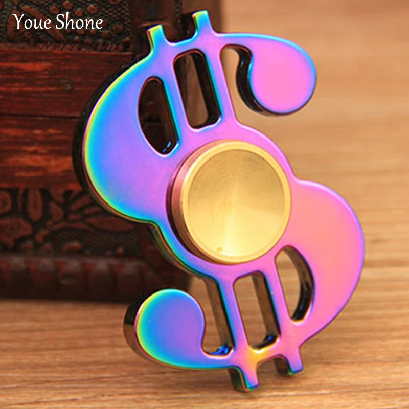 Colorful Dollar Tri-spinner Fidget Spinner Metal Hand Educational Toys Anti Stress Toy | Игрушки и хобби