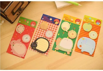 

Free ship!1lot=40set!Fresh lovely cartoon animal N times memo pads / convenience sticker /message note / Sticky notes