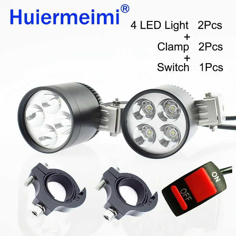

Motorcycle heasdlight 4*XPG LED Chip Motorbike Spotlight 12V 20W Moto Head Spot Light 2000LM Motorcycle Auxiliary Lamp Headlamp