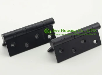 

5 inches Black Stainless Steel door hinge, door hardware accessories, 4 pieces wooden door hinges for sale, 5inches*4inches*3mm
