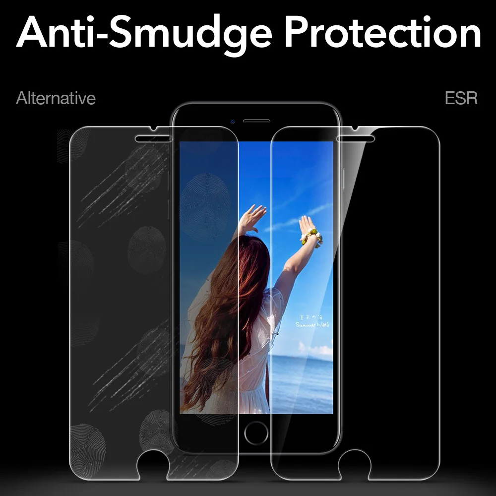 ESR Screen Protector for iPhone 7 Tempered Glass 9H Protector Film for iPhone 5 5S 6 6S 7 8 Plus for iPhone X Screen Protector ESR Screen Protector for iPhone 7 Tempered Glass 9H Protector Film for iPhone 5 5S 6 6S 7 8 Plus for iPhone X Screen Protector