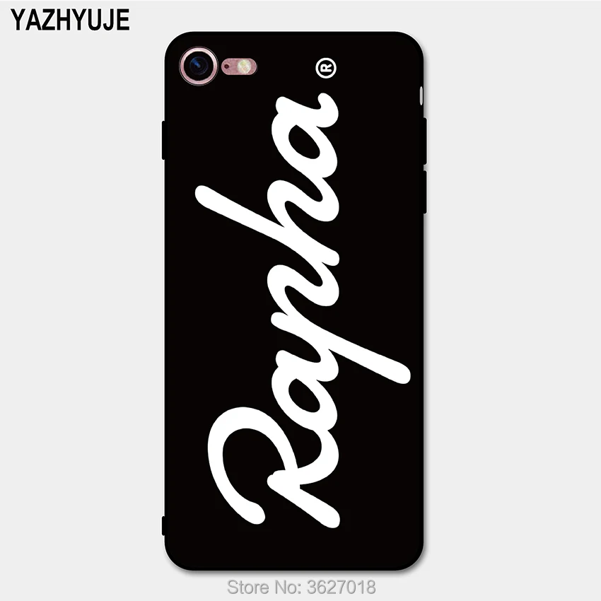 

YAZHYUJE High Quality Rapha Patterned Phone Case For iPhone 7 Black soft tpu Cover For iPhone 5 5s SE 6 6s 7 8 Plus X XS MAX XR