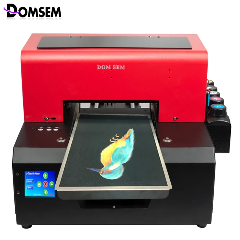 УФ планшетный принтер DOMSEM с 3D рельефным тиснением для стекла пластика кожи ПВХ
