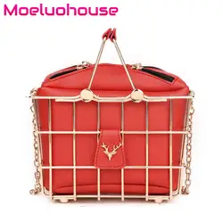 Moeluohouse 2 шт корзина Для женщин плеча чехол для мусора подвеска на сумку цепь олень корейский стиль PU моды подарок